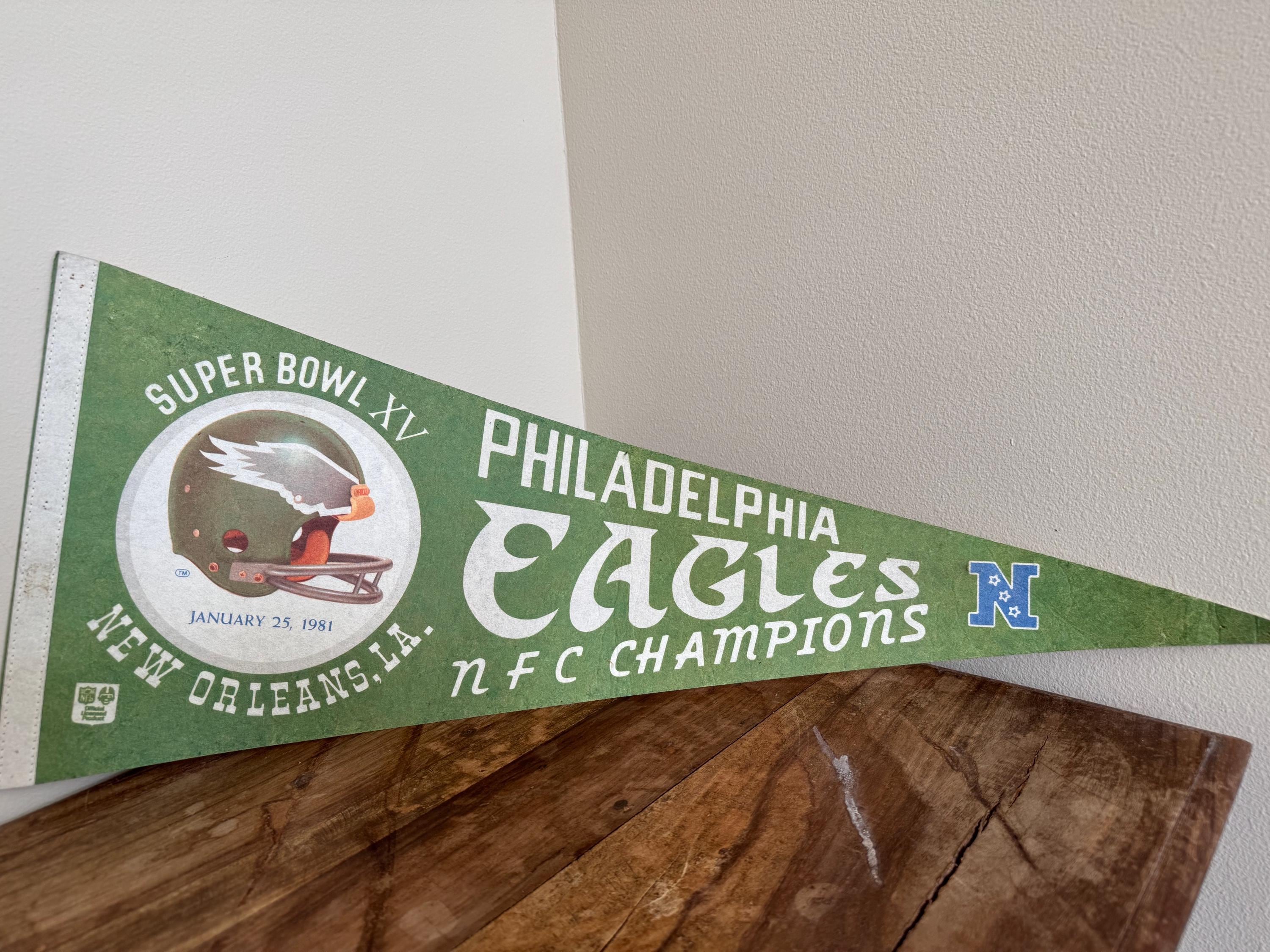 Philadelphia Eagles 1981 NFC Championship Pennant Superbowl XV NFL