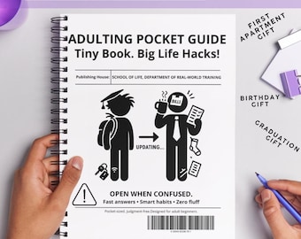 Funny Adulting Pocket Guide: 18th/21st Birthday Gift (PDF) BLACK&WHITE version.