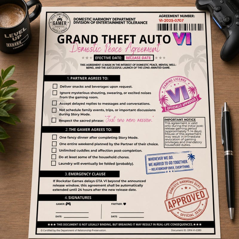 Funny Printable Contracts - Etsy