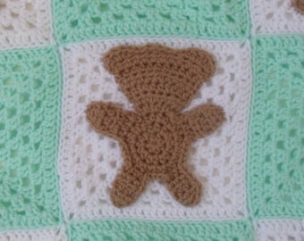 Crochet Pattern Teddy Bear Baby Blanket