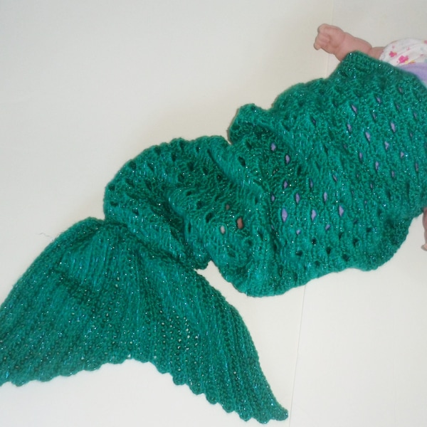 Mermaid Tail Blanket Crochet Pattern for Toddler, Child or Teen/ Adult