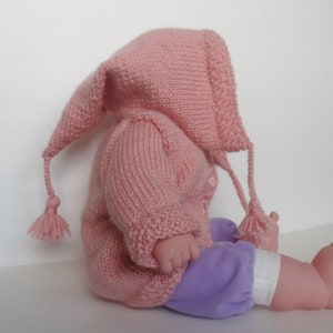 Felpa con cappuccio da elfo con motivo a maglia per bambini piccoli