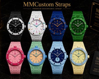 Brazalete y caja de biocerámica para AP x Swatch Royal Pop fabricados en biocerámica – correa ajustable