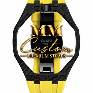 Pulsera para AP x Swatch Fibra de carbono Caucho Royal Pop Pulsera Correa de reloj MM Custom Carbon Carbon
