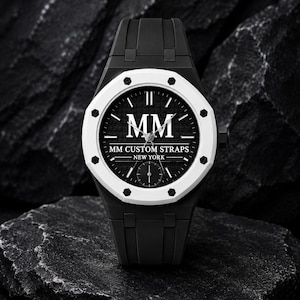 Biocerâmica - Pulseira de borracha para relógio AP x Swatch Royal Pop Bracelet MM Custom