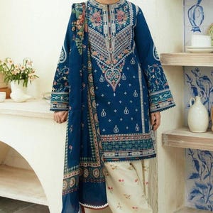 3PCS UNSTITCHED  SHALWAR KAMEEZ