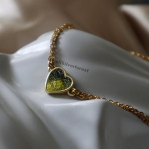 Meteorite bracelet, moldavite bracelet, gemstone bracelet, genuine moldavite, tiny raw moldavite, sterling silver chain, gold filled chain
