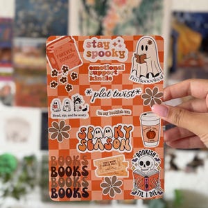 Herfst Spook E-Reader Inlegstickers, Boekachtige Kindle Decoratie