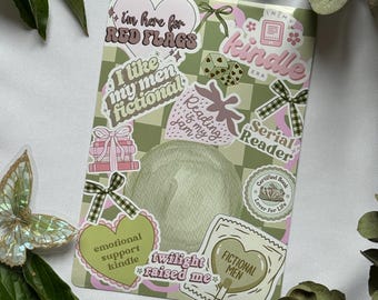 Matcha Girlie  E-Reader Insert, Green Matcha Romance, Book Lover Gift