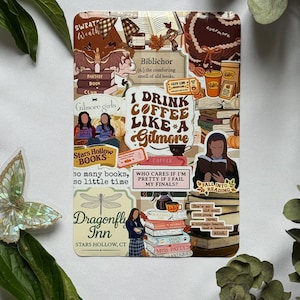 Gilmore Girls inspiriert Kindle, Kobo oder Tolino Einsatz - braune & beige E-Reader-Aufkleber, Accessoire für Bücherwürmer
