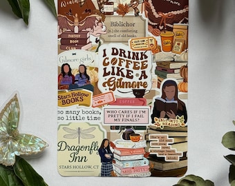 Gilmore Girls Inspired Kindle, Kobo or Tolino Insert – Brown & Beige E-Reader Stickers, Bookish Accessory