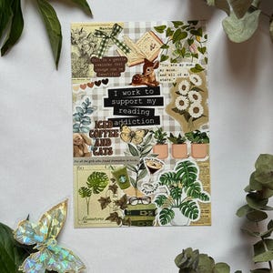 Inserto Plant Lady Kindle, Kobo o Tolino – Adesivi per e-reader verdi e marroni, accessorio per libri