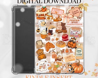 Printable Kindle Insert for Clear Case | Disney Autumn Kindle Insert | Kindle Paperwhite | Kindle Basic | Kindle Decor | Digital Download