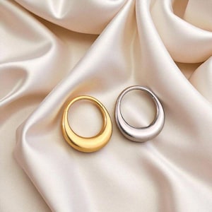 Stylish Septum Ring in Silver or Gold,  Helix Earring, Cartilage Hoop, Nose Ring, Rook Piercing Jewelry, Conch Hoop, Tragus Earring