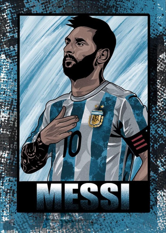 Autocollant Lionel Messi – Brillant Stratifié – Imperméable UV – Vinyle – Neuf