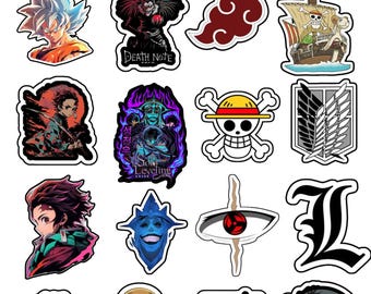 2 Packs Stickers Anime – 40 Stickers pour Laptop, Carnet et Portable
