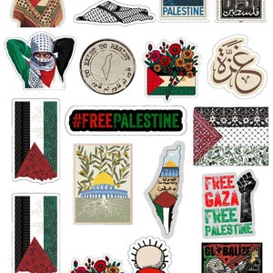 Palestine Stickers | Free Palestine Vinyl Decals | Palestinian Flag & Culture Laptop Stickers | Waterproof Sticker Pack&quot;