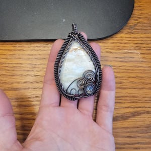 Custom Wire-Wrapped Pendant – Choose Your Weave Pattern, 940 Silver or Copper