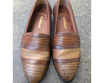 Mario De Gerard Vintage Loafers Herren 41 Braunes Leder Eclectic Grandpa Slip On