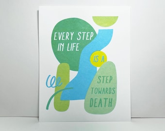 Every Step - Risograph Print