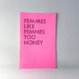 Femmes - Letterpress Print