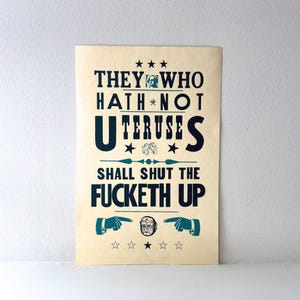 Shut Up - Letterpress Print