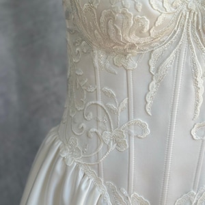 Elegant Short White Wedding / Reception / Bachelorette Dress – Handmade Size 10–12