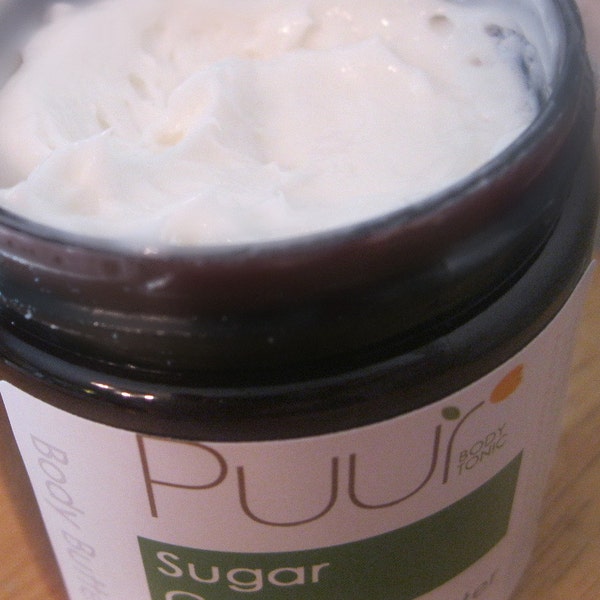 CLEARANCE SALE Sugar Cane VEGAN Body Butter Raw Cocoa Butter Body Lotion Thick Whipped Body Cream 8oz