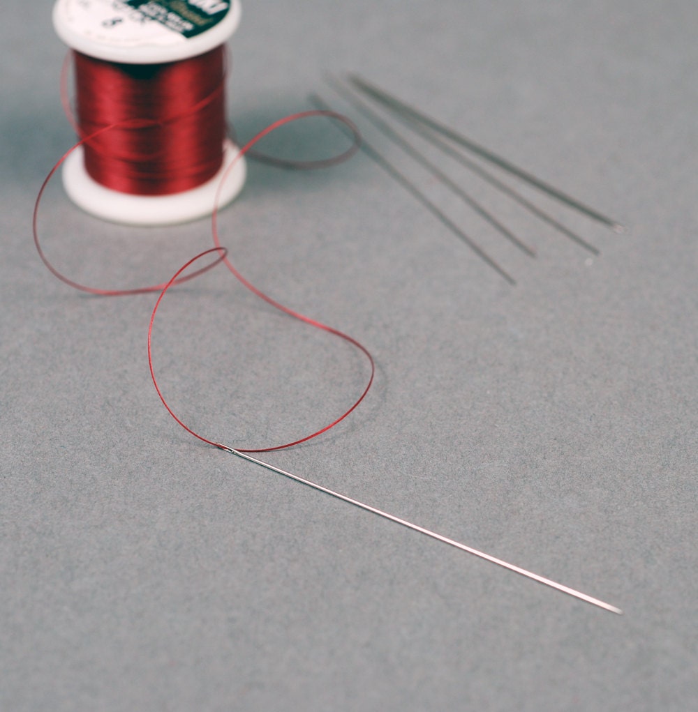 Thin Beading Needles Pack of 6 needles 0.41 x 5.5cm / 2 1/8 Etsy