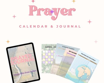 2026 Christian Prayer Journal and Calendar | Monthly Verse & Prayer Topics | | Prayer Requests Tracker | Instant Download