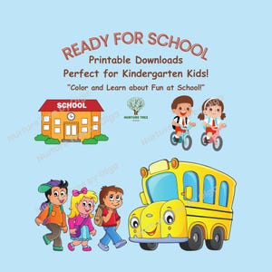 Back to School PDF| Ready for School Coloring Book | Printable Preschool & Kindergarten Activity | Kids Coloring Pages | Instant Download