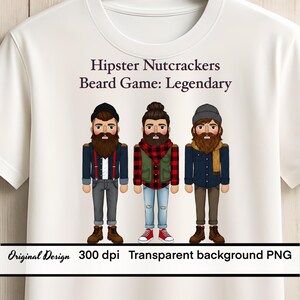 Hipster Nussknacker PNG, Bartspiel: Legendäre Weihnachtssublimation, lustiges Feiertagsclipart für Männer