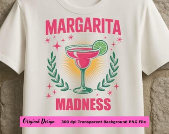 Margarita Madness PNG | Summer Drink Clipart | Fiesta Margarita Digital Download | Cocktail Party Design