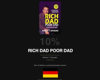 Rich Dad Poor Dad Zusammenfassung PDF | Buchzusammenfassung Deutsch | Finanzbildung | Kiyosaki | Sofort-Download