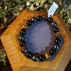 Triple Protection Bracelet (Obsidian, Tiger Eye, Magnetic Hematite)