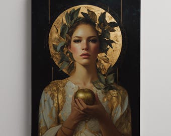 Iðunn 女神アート |北欧神話 イドゥンの大鷲 黄金のリンゴ - Etsy 日本