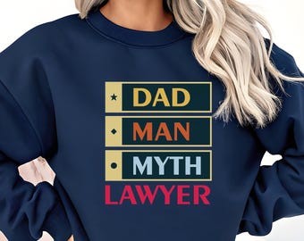 Diseño de camiseta "Papá Abogado Mito" / Regalo de Navidad Divertido para Papá Abogado / Descarga digital JPG 300 DPI