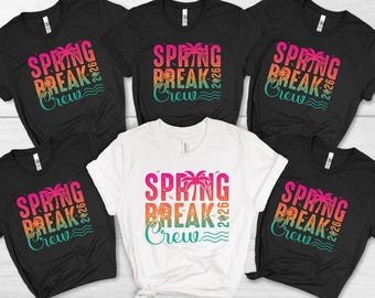 Spring Break 2026 Crew Dtf Transfer, Family Vacation Ready To Press, Beach Iron On