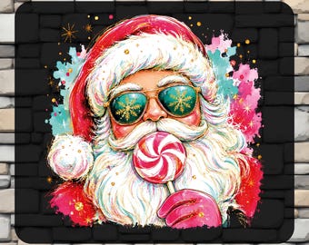 Santa Christmas DTF Transfers, Pink Santa Claus Shirt Transfer, Ready to Press