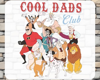 Transferencia DTF del Club de Papás Disney, Papá Disney Retro Listo para Planchar, Planchar