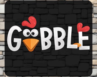 Gobble Thanksgiving DTF Transfers, Turkey Face Shirt Transfer, Ready to Press