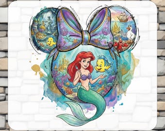 Disney Princess Ariel Dtf Transfer, Ready To Press, Iron On, The Little Mermaid, Decal