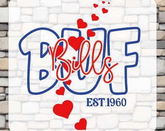 Buffalo Bills Football Dtf Transfer, Ready To Press, Iron On, Heat Transfer, Shirt Print