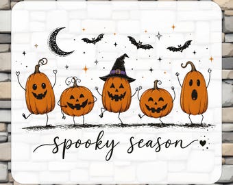 Pumpkin Spooky Season DTF Transfers, Funny Halloween Ready to Press, Shirt Transfer
