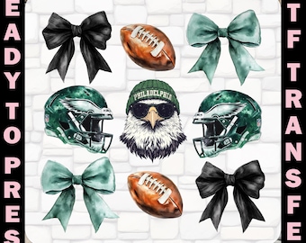 Coquette Eagles Football DTF Transfer: Philadelphia Gameday Iron-On Decal