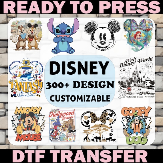 Disney Dtf, Heat Transfer, Ready To Press, Iron On Transfers, T Shirt Printing, Decals