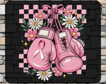 Breast Cancer Support DTF Transfers, Pink Boxing Gloves Shirt Transfer, Ready to Press