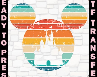 Vintage Disney Castle Dtf Transfer, Disneyland Ready To Press, Iron On, Heat Press, Decals