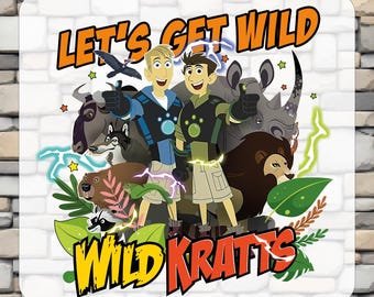 Wild Kratts Let's Get Wild DTF Transfer, Ready to Press
