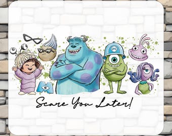 Disney Monsters Dtf Transfer, Ready To Press, Iron On, T-Shirt Printing, Scare You Later